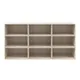 GoodHome Atomia Freestanding Matt Oak Effect Wall-Mounted 9 Shelf Rectangular Bookcase, (H)1125mm (W)2250mm