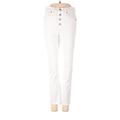 Madewell Jeans - Mid/Reg Rise: White Bottoms - Women's Size 25 Petite - White Wash