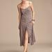 Lucky Brand Button Front Midi Slip Dress - Women's Clothing Dresses Shirt Midi Dress in Raven Multi, Size S