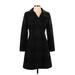 Kenneth Cole New York Wool Coat: Knee Length Black Jackets & Outerwear - Women's Size 0