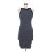 Old Navy Casual Dress - Bodycon Crew Neck Sleeveless: Blue Print Dresses - Women's Size Medium