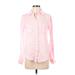 Lilly Pulitzer Long Sleeve Button Down Shirt: Pink Checkered/Gingham Tops - Women's Size X-Small