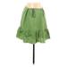 Old Navy Formal A-Line Skirt Knee Length: Green Solid Bottoms - Women's Size 10