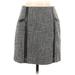 Banana Republic Casual Skirt: Gray Tweed Bottoms - Women's Size 4