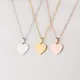 Collier pendentif coeur d'amour pour femme poli miroir acier inoxydable collier JONecklace