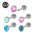 Boucle d'Oreille en Titane Opale Goutte d'Eau Labret Jules Flash Film Helix Cartilage