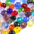 Grande vente 6-8mm cristal perles rondes charmes colorés verre perles en vrac pour la fabrication de