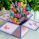 Carte de vministériels x 3D pop-up colibri et fleurs cartes de vministériels x pour joyeuse fête