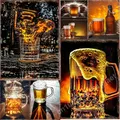 Plaque décorative vintage en métal bière HD 18/signe décor mural de fête musique bar pub club