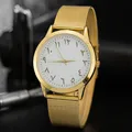 Montre à quartz avec affichage des chiffres fémintuels pour hommes et femmes montres à cadran