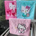 Hello Kitty-Serviette en pur coton pour garçons et filles douce et mignonne impression de dessin