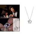 Collier pendentif étoile et lune géométriques drame coréen F4 cadeau "Hye Sun Ku" Lee MinHo