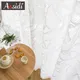 Rideaux transparents blancs à motifs de cuir chevelu pour filles décor de chambre à coucher rideau