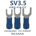 50 pièces SV3.5-4/SV3.5-5/SV3.5-6 isolé câble LDPSertissage terminal pour fil 2.5-4.0 mm² AWG14-12