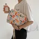 Sac de maquillage matelassé coréen pour femmes sac de toilette portable organisateurs de fleurs