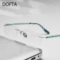 DOFTA-Monture de lunettes en alliage de titane pour hommes lunettes de myopie carrées sans monture