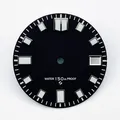 Cadran de montre de rechange pour mouvement NH35A 4R35 cadrans de montre Shoous vert bain 28.5mm