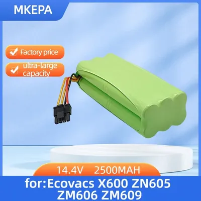 Batterie Ni-Mh pour Ecovacs Deebot Deepoo Xfemale 14.4V 2500mAh ZN605 ZN606 ZN609 Midea