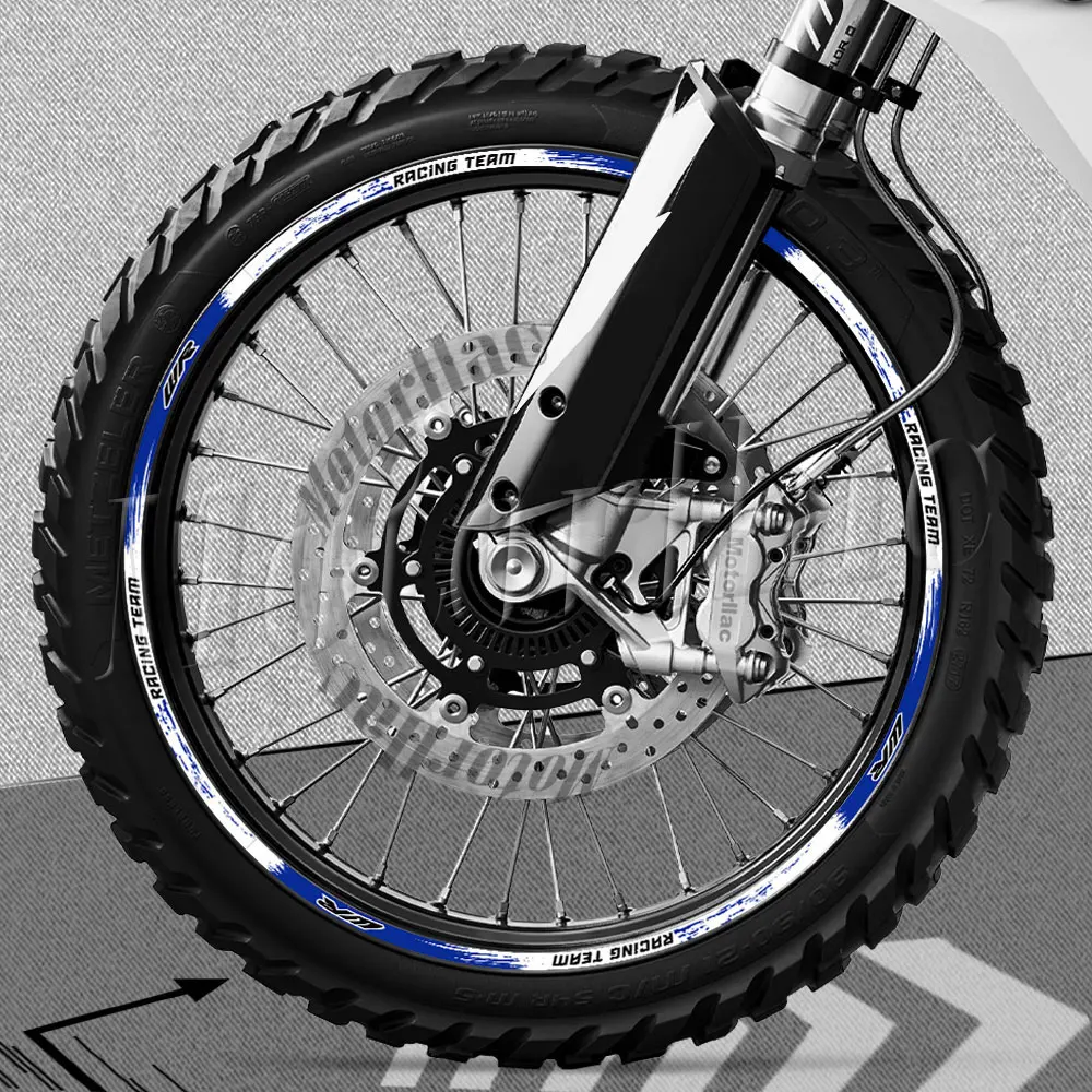Autocollant réfléchissant de jante de roue de moto, autocollant à rayures de 21/18 pouces, accessoires pour WR250R WR250F WR450F WR 250R 250F 450F