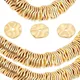 Perles d'espacement plaquées or 18 carats perles rondes plates adt disque ondulé en laiton