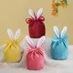 Sacs de lapin de Pâques créatifs avec oreilles de lapin sac en velours boîte-cadeau boîte à