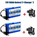 Batterie Ion Rechargeable pour Lampe LED Batterie de Secours Chargeur 3S2P 12V 100000mAh
