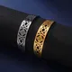 Skyrim-Bracelets de manchette de noeud de sorcière d'acier inoxydable amulette de noeud irlandais