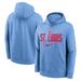 Men's Nike Light Blue St. Louis Cardinals Club Slack Pullover Hoodie