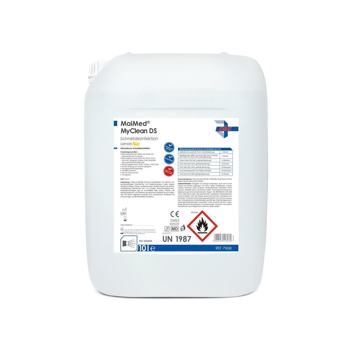 MaiMed MyClean DS - Schnelldesinfektionsmittel - 10 L Kanister - Apfel Image