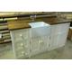 Handbuilt Freestanding Sink/appliance unit With 25mm ebonised brown Oak Worktop,