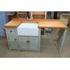 Handbuilt Solid Pine Freestanding Sink/Appliance Unit,Handpainted Painted In Your Colour Choice Including .