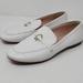 Kate Spade Shoes | Kate Spade Cape Cod White Leather Mule Loafers Spade Charm Size 9.5 | Color: White | Size: 9.5