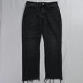 American Eagle Outfitters Jeans | American Eagle 28 X 30 Fits 8 Slim Raw Hem Black Next Level Denim Jeans | Color: Black | Size: 8