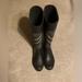 Burberry Shoes | Burberry Clemence Check Rain Boots Nova Check Gray Black Womens Size 37 Us7-7.5 | Color: Black/Gray | Size: 7