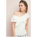 Anthropologie Tops | Anthropologie Dolan Louisa Textured Ruffle Top In Ivory | Color: White | Size: S