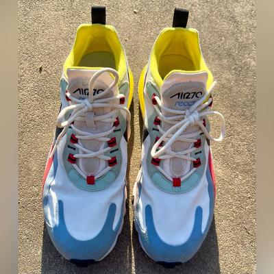 Nike Shoes | Colorful Nike Air Max 270 React Bauhaus 2019 Athletic Shoes Women’s Size 8.5 | Color: Blue/White | Size: 8.5