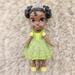 Disney Toys | Disney Tiana Figure Mini Doll Princess And The Frog Poseable Glitter Green | Color: Green | Size: Osg