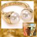 Tory Burch Jewelry | New Tory Burch Gold And Pearl Ring Sale-Bundle For Additional Saving | Color: Cream/Gold | Size: Approx Ring Size 7