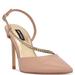 Nine West Shoes | Nine West Triumph Nude Chain Slingback Heels 9 | Color: Cream/Tan | Size: 9