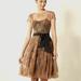 Anthropologie Dresses | Anthropologie Moulinette Soeurs Bronze Metallic Honeyed Lace Dress | Color: Black/Gold | Size: 8