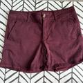 American Eagle Outfitters Shorts | American Eagle Size 8 Super Stretch Maroon Chino Style Midi Short | Color: Red | Size: 8