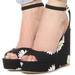Kate Spade Shoes | Kate Spade Dellie Black Daisy Wedges | Color: Black/White | Size: 6