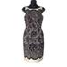 Anthropologie Dresses | New Anthropologie Beth Bowley Lace Dress Black Ivory Floral Lined Back Zip 2 | Color: Black | Size: 2