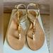 Jessica Simpson Shoes | Jessica Simpson White Gold Chain Thong Sandals | Color: Gold | Size: 6.5
