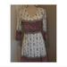 Lularoe Dresses | Lularoe Michelle Wrap Dress In White, Red & Black Tribal Inspired Filigr | Color: Red/White | Size: Xl