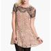 Free People Dresses | Free People Beautiful Dreamer Lace Dress (762) | Color: Black/Pink | Size: M