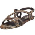 Buffalo 308-15345 patent pu snake pu, Damen Sandalen/Fashion-Sandalen, braun, (brown 359), EU 40