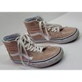 Vans Shoes | Cool Vans Skateboard High Top Pink Canvas Sneakers Shoes Mens 6.5 Womens 8 Hitop | Color: Pink/White | Size: 8