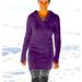 Athleta Dresses | Athleta Hut To Hut Cable Knit Cashmere Hooded 1/4 Zip Sweater Dress Purple Sz S | Color: Purple | Size: S