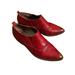 Anthropologie Shoes | Anthro Rio Grande Red Leather Low Ankle Booties Western Boots Rare Distressed | Color: Red | Size: 6.5